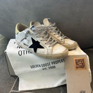 Golden Goose super-star classic sneakers size 36 used lots of wear left